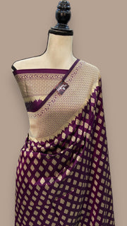 Pure Katan Silk Banarasi Handloom Saree - All Over Jaal Work - The Handlooms