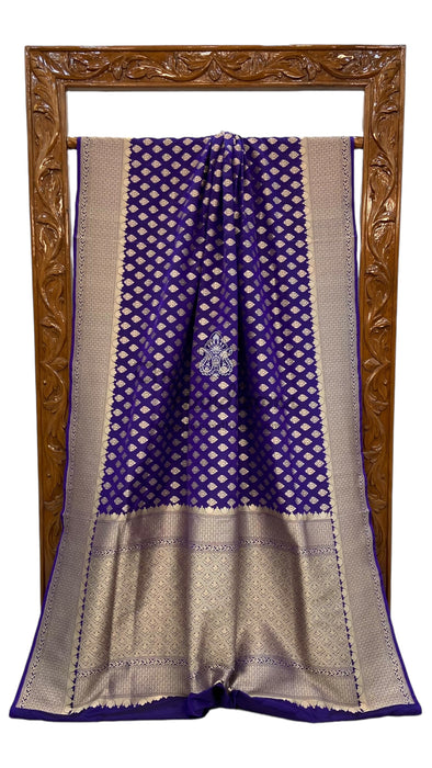 Pure Katan Silk Banarasi Handloom Saree - All Over Jaal Work