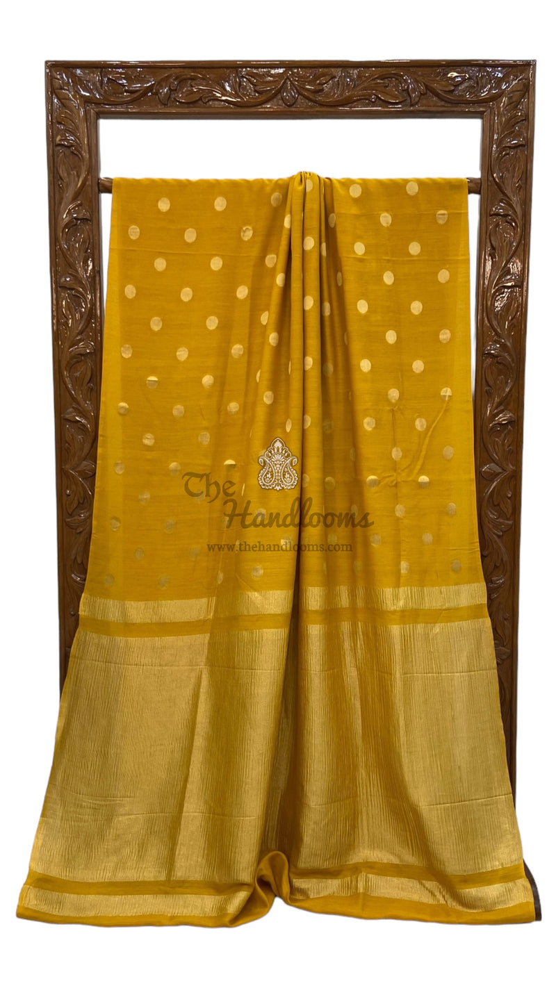 Moonga Georgette Handloom Banarasi Saree - The Handlooms