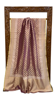 Pure Tissue Reshmi Zari Banarasi Brocade Handloom Saree - The Handlooms