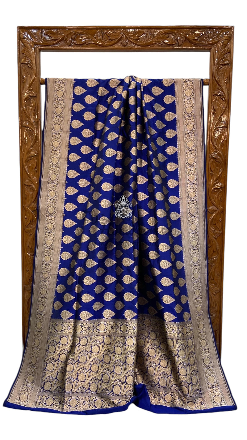 Pure Katan Silk Banarasi Handloom Saree - All over Jaal work - The Handlooms