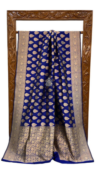 Pure Katan Silk Banarasi Handloom Saree - All over Jaal work