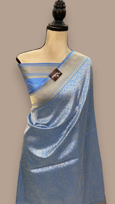 Pure Katan Silk Banarasi Handloom Saree - Tanchui Brocade With Meenakari