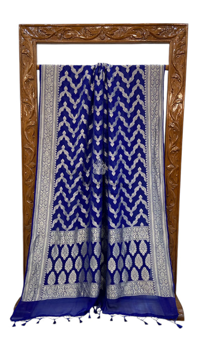 Khaddi Georgette Handloom Banarasi Saree