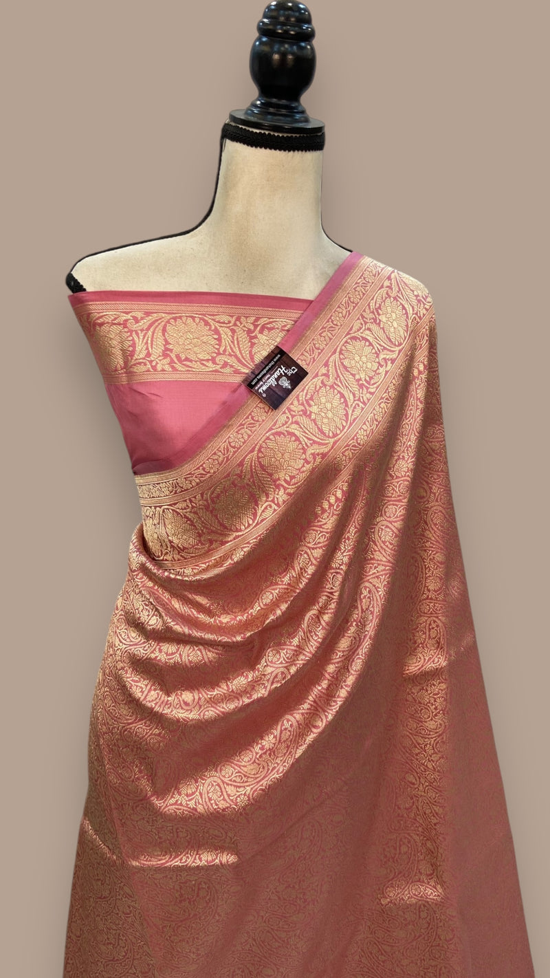 Pure Katan Silk Banarasi Handloom Saree - Tanchui Brocade - The Handlooms