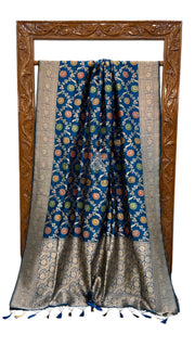 Pure Katan Silk Banarasi Handloom Saree - All over Jaal work with Meenakari - The Handlooms