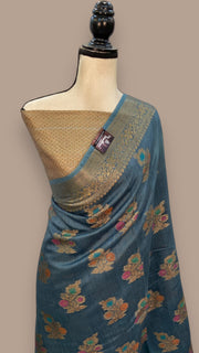 Moonga Georgette Handloom Banarasi Saree - The Handlooms