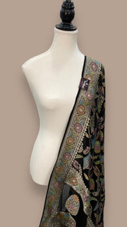 Khaddi Georgette Handloom Banarasi Dupatta - The Handlooms