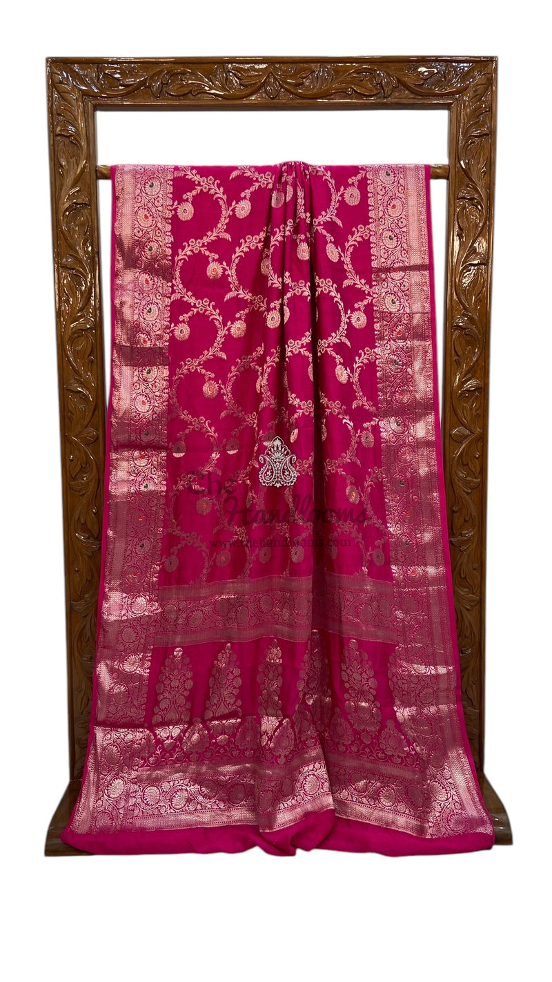 Pure Chiniya Silk Handloom Banarasi Saree - The Handlooms