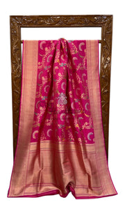 Ektara Pure Katan Silk Banarasi Handloom Saree - All over kadiyal Jaal work - The Handlooms