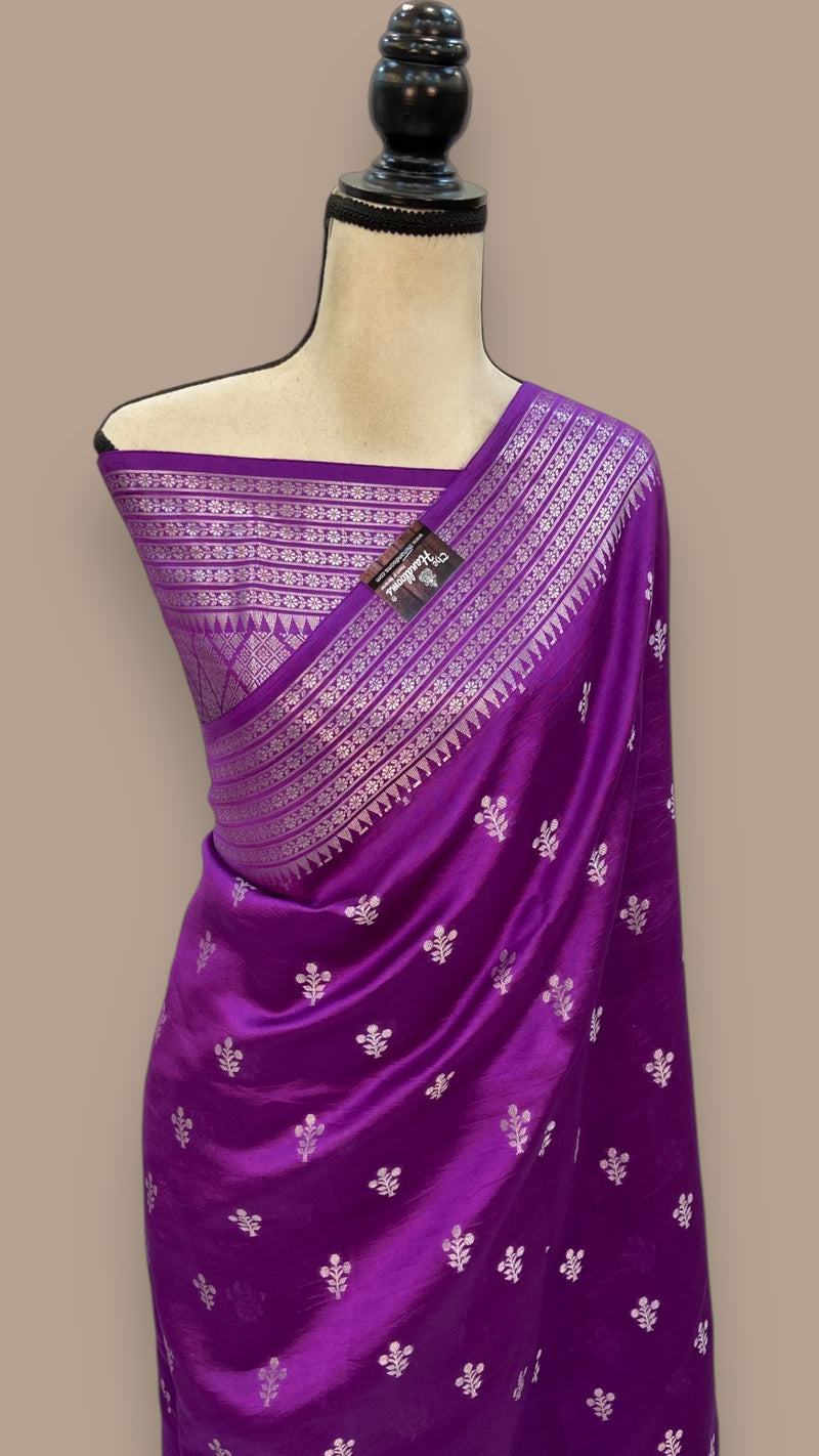 Pure Mango Silk Banarasi Handloom Saree - The Handlooms
