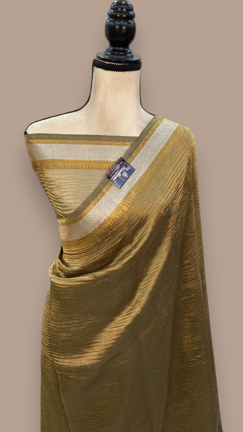 Pure Kora Tissue Handloom Banarasi Saree - The Handlooms