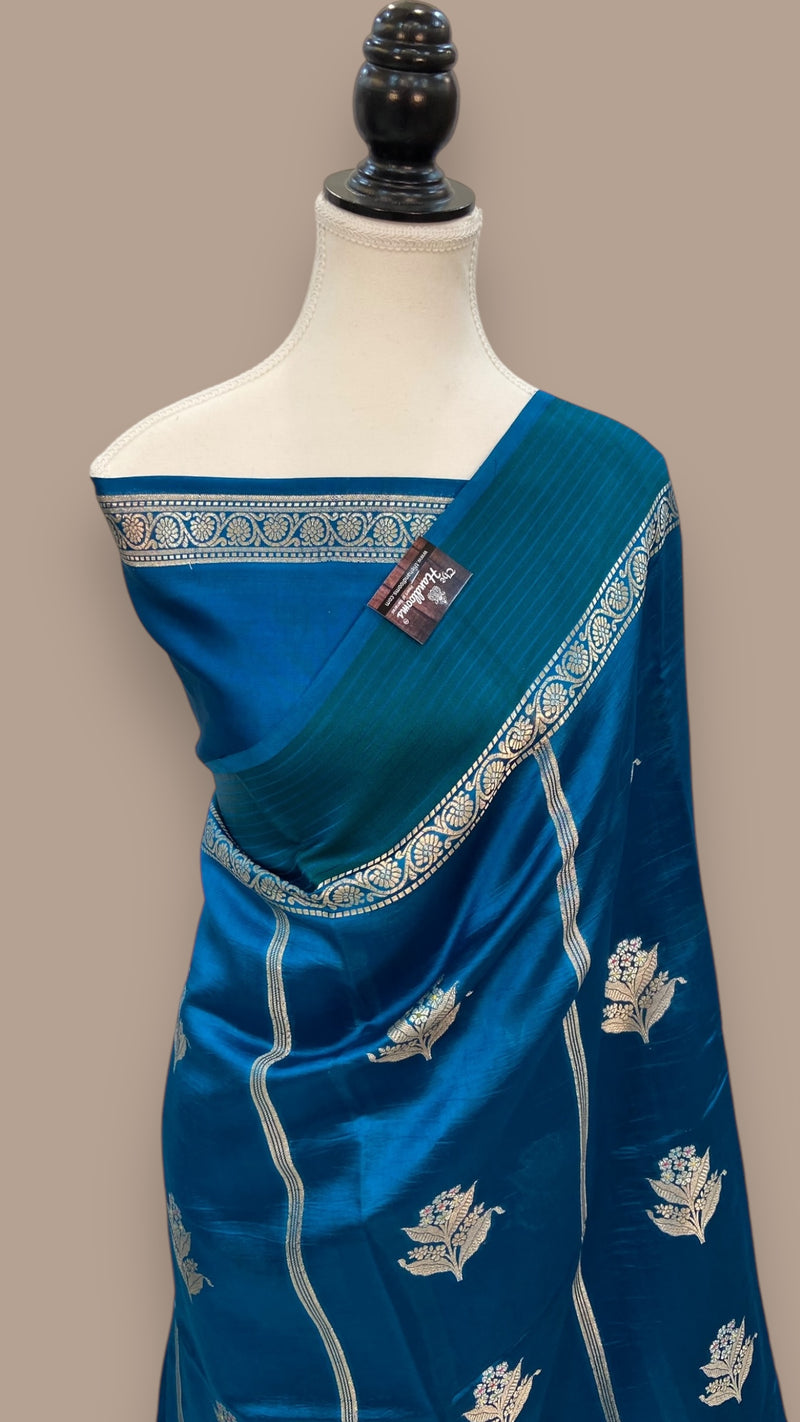 Pure Mango Silk Banarasi Handloom Saree - The Handlooms