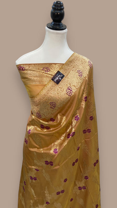 Pure Katan Silk Banarasi Handloom Saree - kadiyal Meenakri