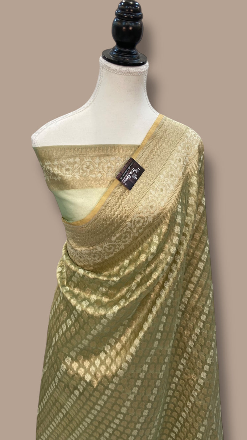 Pure Tissue Reshmi zari Banarasi Saree - The Handlooms