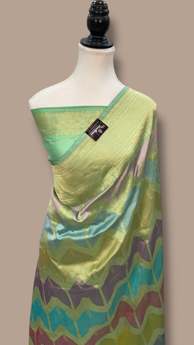 Ektara Pure Katan Silk Banarasi Handloom Saree - All over kadiyal Jaal work