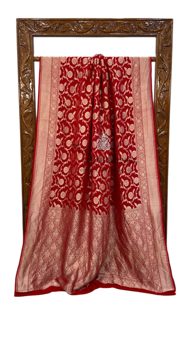 Khaddi Georgette Handloom Banarasi Saree