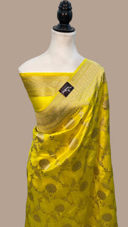 Pure Dupion Silk Banarasi Handloom Saree - The Handlooms