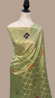 Pure Mango Silk Banarasi Handloom Saree - The Handlooms
