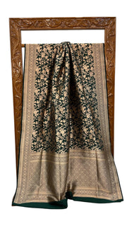 Pure Katan Silk Banarasi Handloom Saree - All Over Jaal Work - The Handlooms
