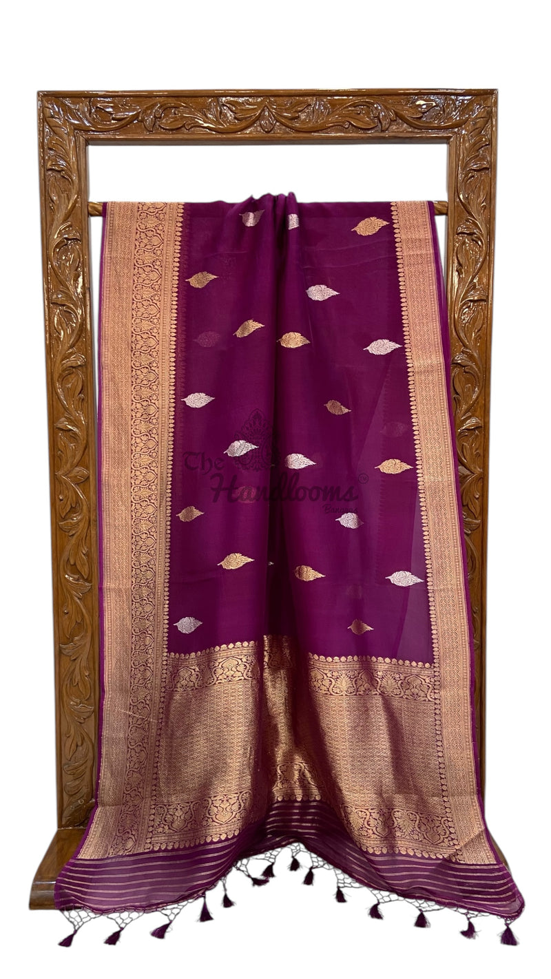 Pure Kora Handloom Banarasi Saree - Sona Roopa Kadua motifs - The Handlooms