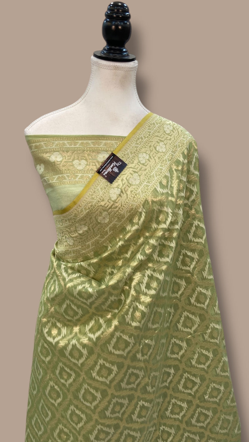 Pure Cotton Tissue Banarasi Handloom Saree - The Handlooms