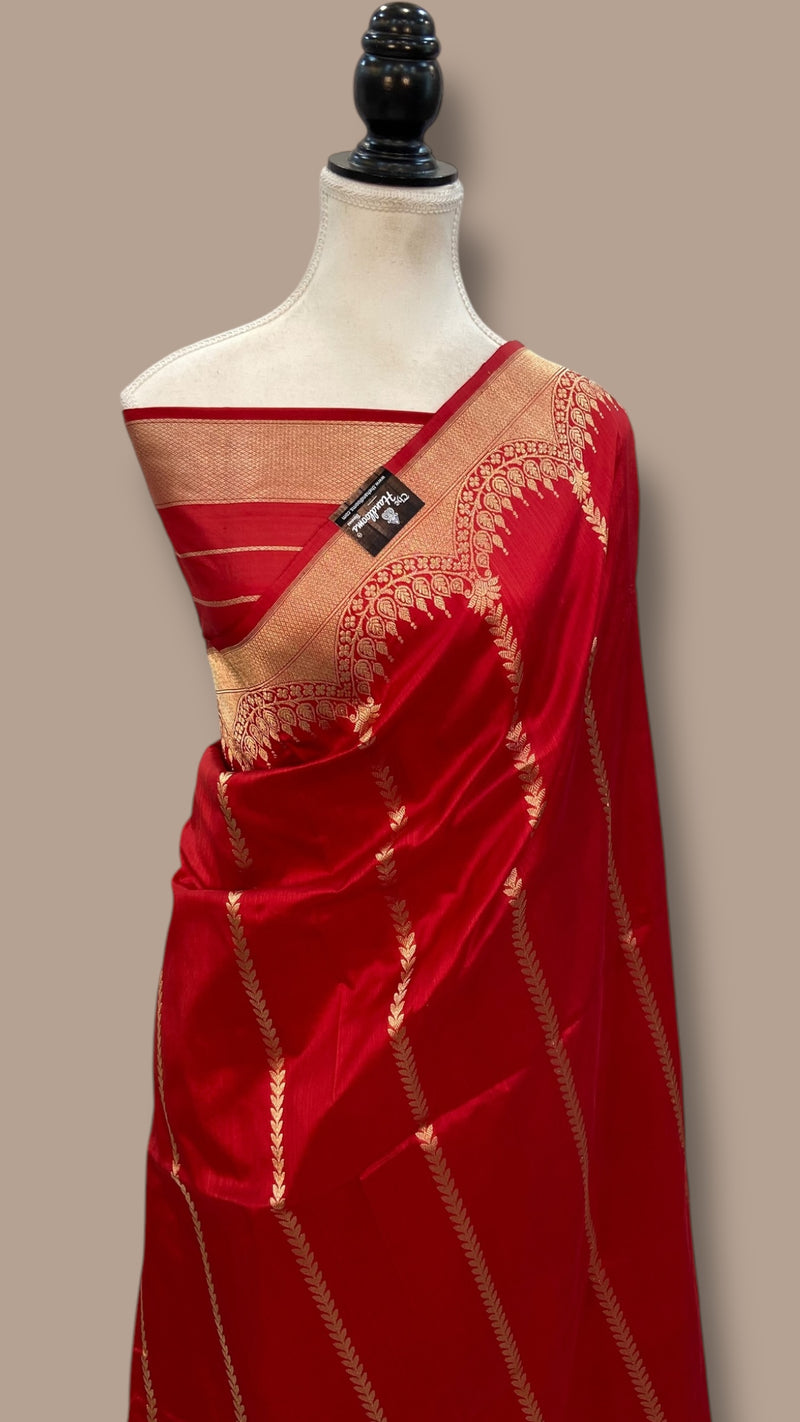 Pure Katan Silk Banarasi Handloom Saree - All over Kadua work - The Handlooms