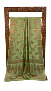 Moonga Georgette Handloom Banarasi Saree - The Handlooms
