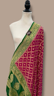 Khaddi Georgette Handloom Banarasi Dupatta - The Handlooms