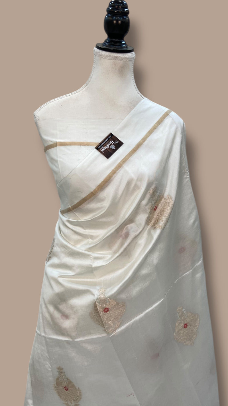 Pure Mango Silk Banarasi Handloom Saree - The Handlooms