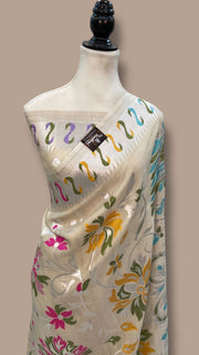 Tussar Georgette Handloom Banarasi Saree - The Handlooms