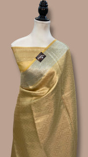 Pure Kora Tissue Tanchui Handloom Banarasi Saree - The Handlooms