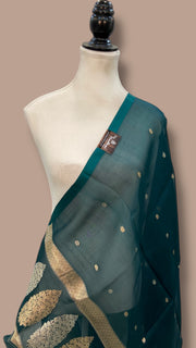 Pure kora Banarasi Handloom Dupatta - The Handlooms