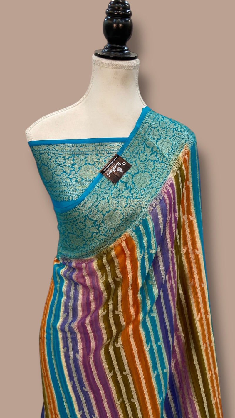 Pure Chiffon Khaddi Banarasi Saree - The Handlooms