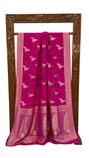 Moonga Georgette Handloom Banarasi Saree - The Handlooms