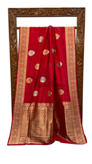Pure Katan Silk Banarasi Handloom Saree - All Over Sona Roopa Kadua Boota - The Handlooms