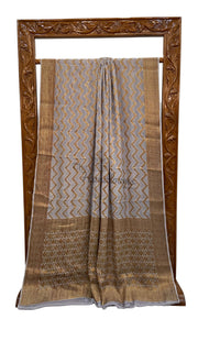 Pure Chiffon Khaddi Banarasi Saree - The Handlooms