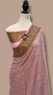 Pure Chiffon Khaddi Banarasi Saree - The Handlooms