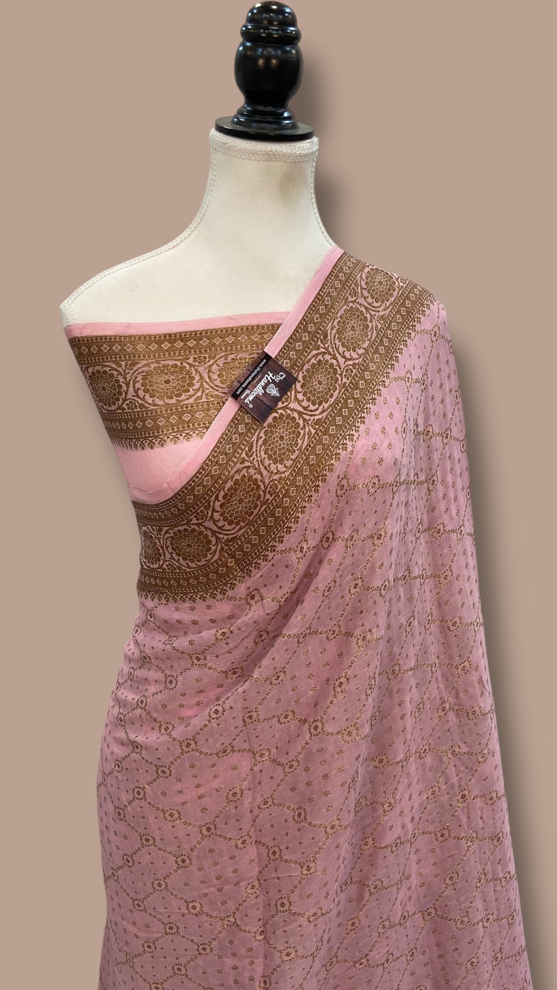 Pure Chiffon Khaddi Banarasi Saree - The Handlooms