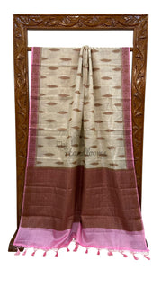 Pure Tussar Silk Handloom Banarasi Saree - The Handlooms