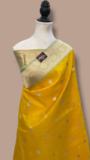 Pure Kora Handloom Banarasi All Over Kadua Motifs Saree - The Handlooms