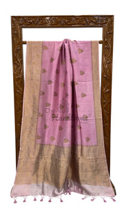 Pure Katan Silk Banarasi Handloom Saree - All over Kadua motifs - The Handlooms