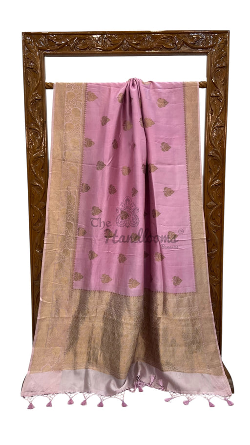 Pure Katan Silk Banarasi Handloom Saree - All over Kadua motifs - The Handlooms