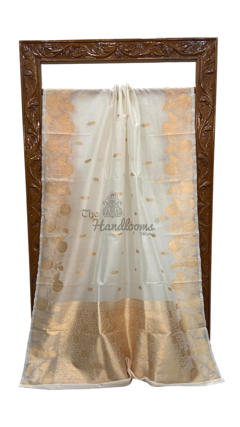 Pure Kora Handloom Banarasi Saree - The Handlooms