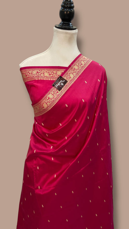 Pure Katan Silk Reshmi Zari Banarasi Handloom Saree - The Handlooms