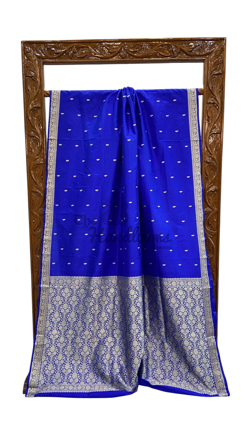 Pure Katan Silk Reshmi Zari Banarasi Handloom Saree - The Handlooms