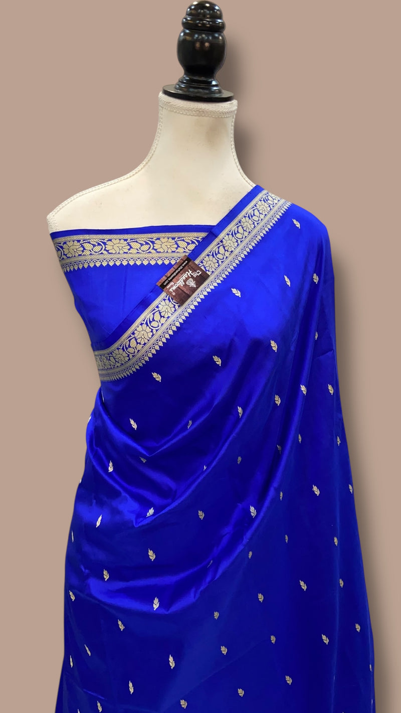 Pure Katan Silk Reshmi Zari Banarasi Handloom Saree - The Handlooms