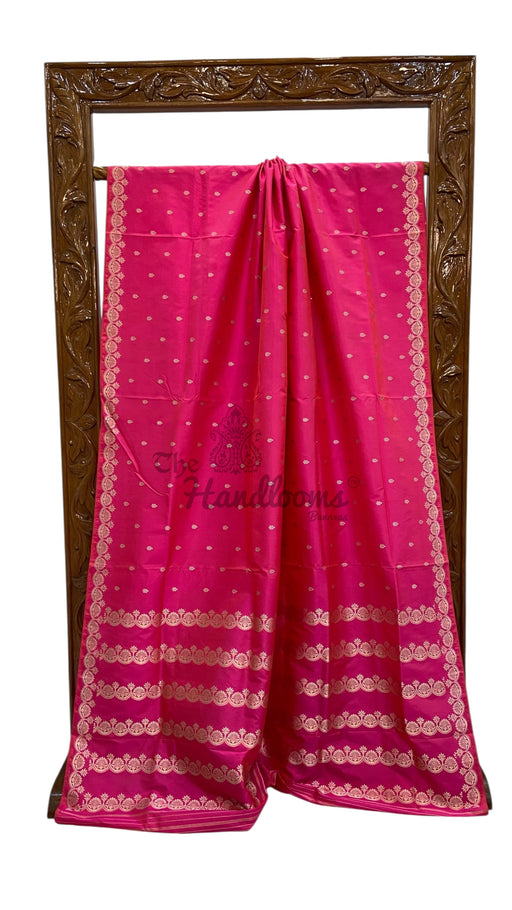 Pure Katan Silk Banarasi Handloom Saree - All Over Kadua Motifs - The Handlooms