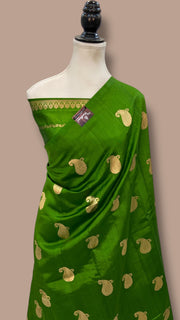 Pure Katan Silk Banarasi Handloom Saree - All over Kadua motifs - The Handlooms