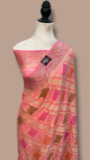 Pure Chiffon Khaddi Banarasi Saree - The Handlooms